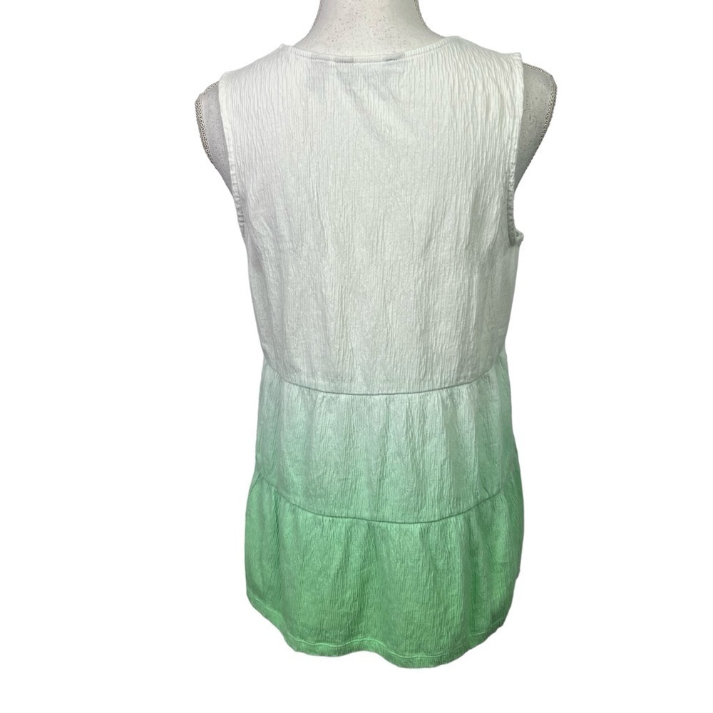 Lands’ End Women’s Pullover Sleeveless Top Sz Small Multi Color Tiered Krinkle - Picture 4 of 10